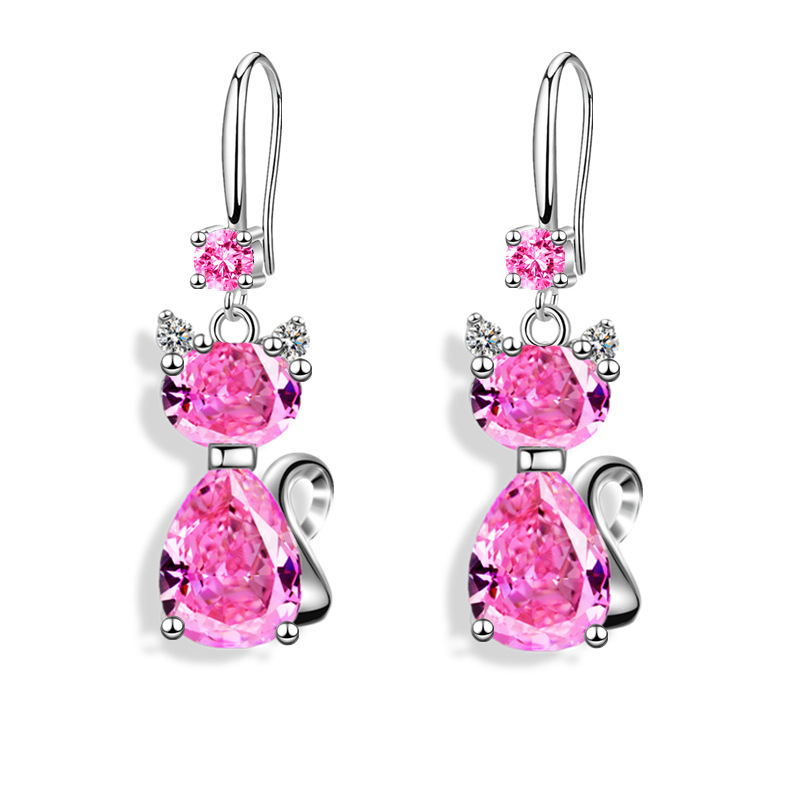 Womens Trendy Zircon Stud Earrings