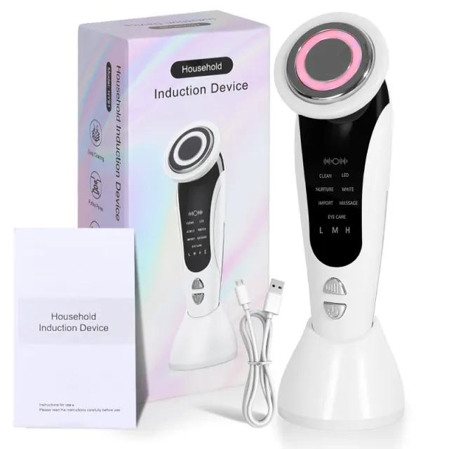 Red And Blue Light Multifunctional Household Portable Face Lifting Inductive Therapeutical Instrument White - Shop at LoveMi
