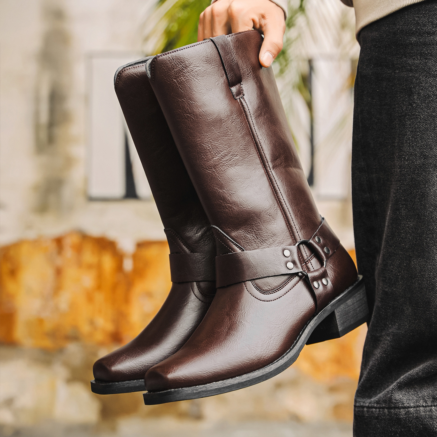 European And American Mens Casual Long Boots