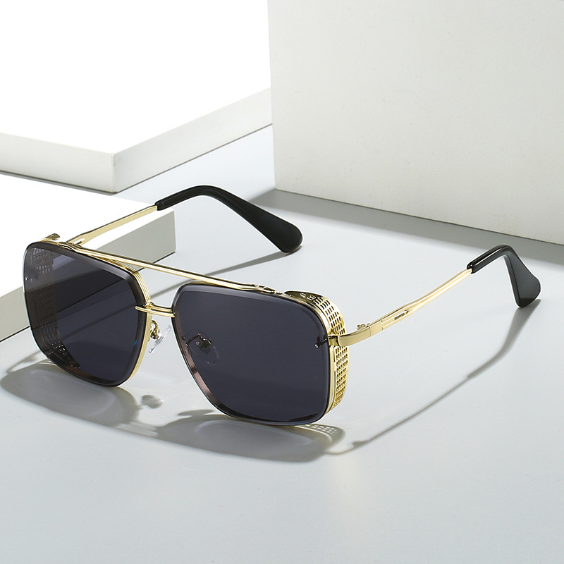Gradient A Wire Fence Edge Retro Sunglasses - Image 6
