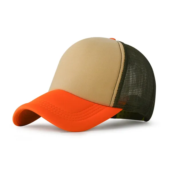 Fisherman Polyester Cotton Sunshade Peaked Baseball Cap Orange Khaki Army Green - Shop at LoveMi