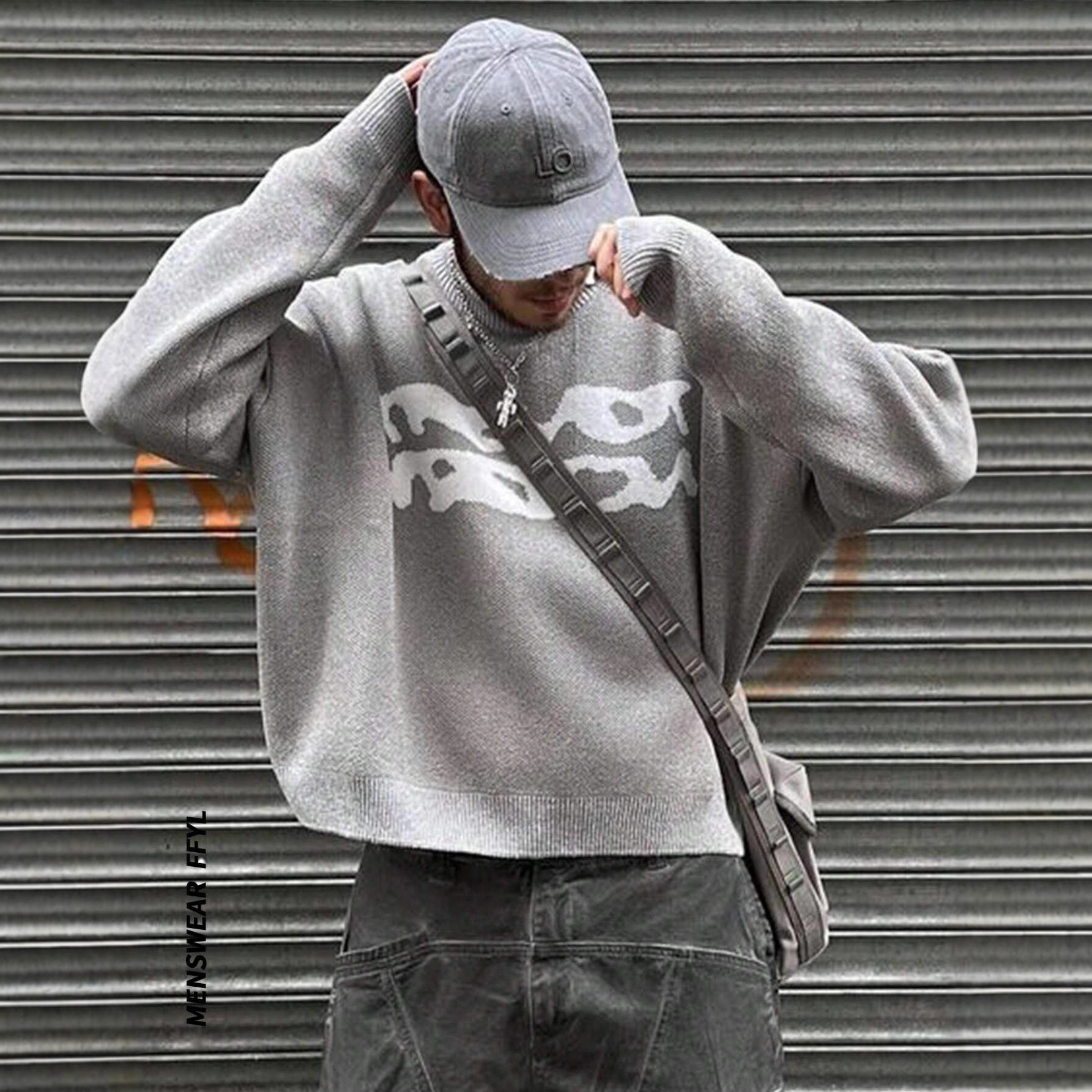 $25.51 Loose Geometric Jacquard Pullover Knitted Sweater