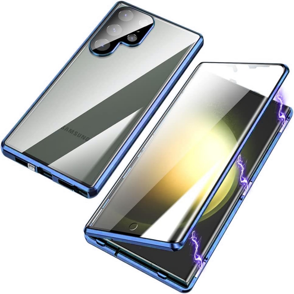 Magnetic King Phone Case Glossy Metal Magnetic HD Peep-proof Buckle Mirror Drop-resistant - Image 5