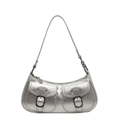 Women's Retro Simple Casual Messenger Bag - Silver - View 1