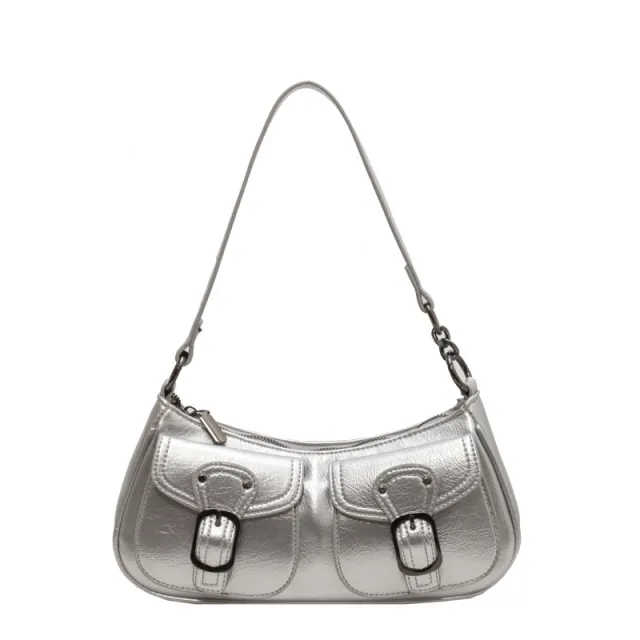 Women's Retro Simple Casual Messenger Bag Silver - Shop at LoveMi
