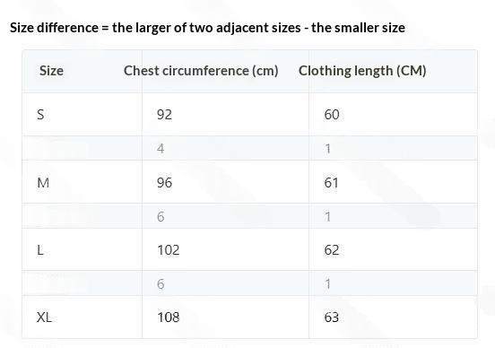 Women's Round-Neck Knit Top - size chart