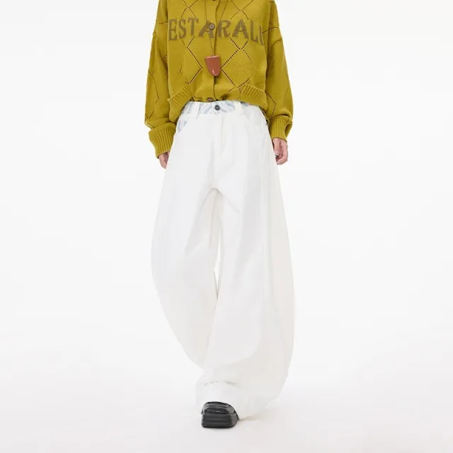 Loose Casual Wide leg Pants Trend White - Shop at LoveMi