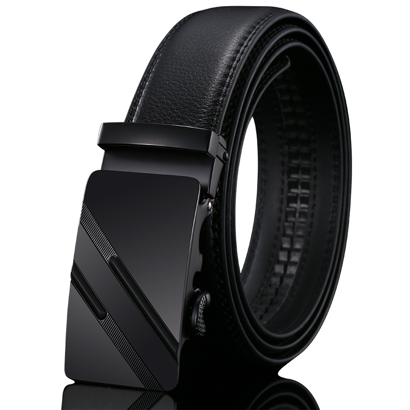 Mens Genuine Leather Belt With Automatic Buckle