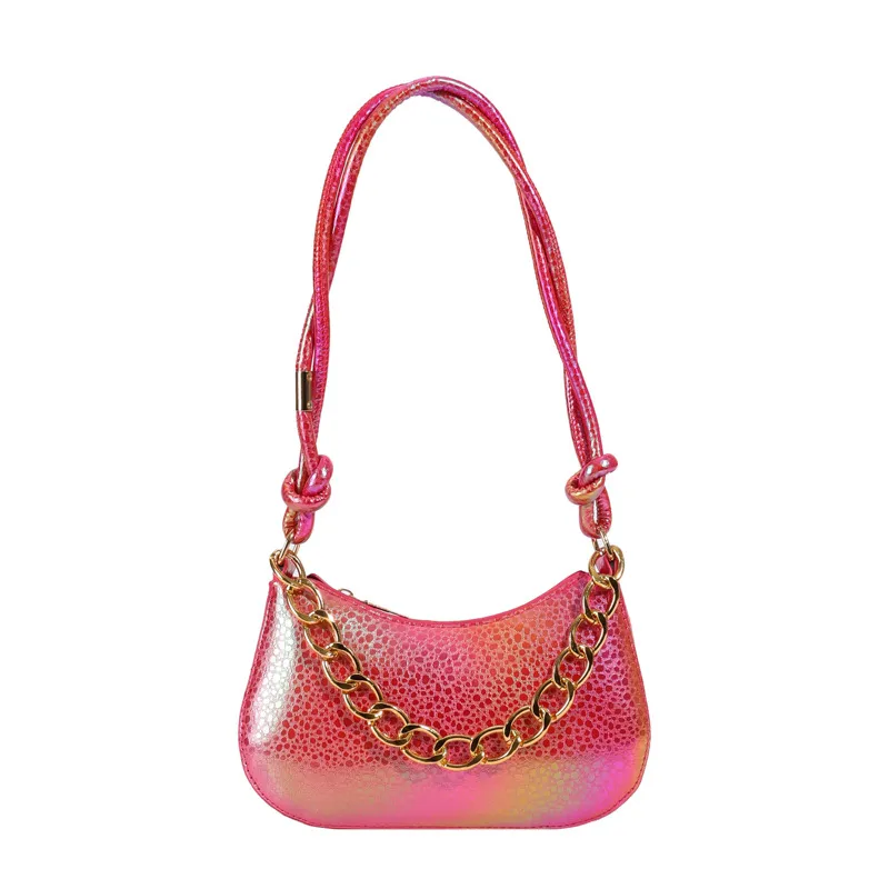 Gradient Colour Women's Bag Portable Shoulder Bag Trendy Fashion - Pink