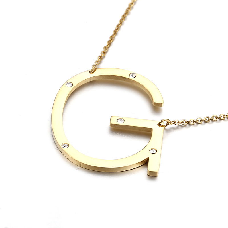 Gold-Tone Letter Necklace, picture 8 of 12