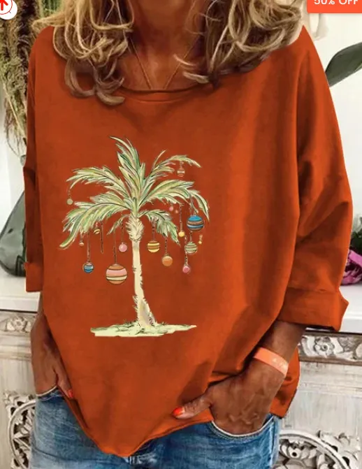 Women's Loose fitting Thin Long Sleeve T shirt Brown - Shop at LoveMi