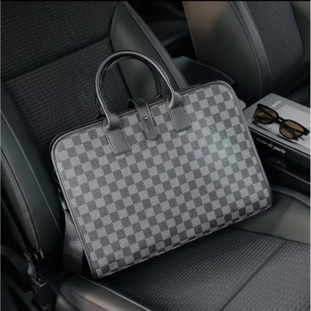 Men's Handbag Daily Casual Briefcase Personalized File Package - Plaid