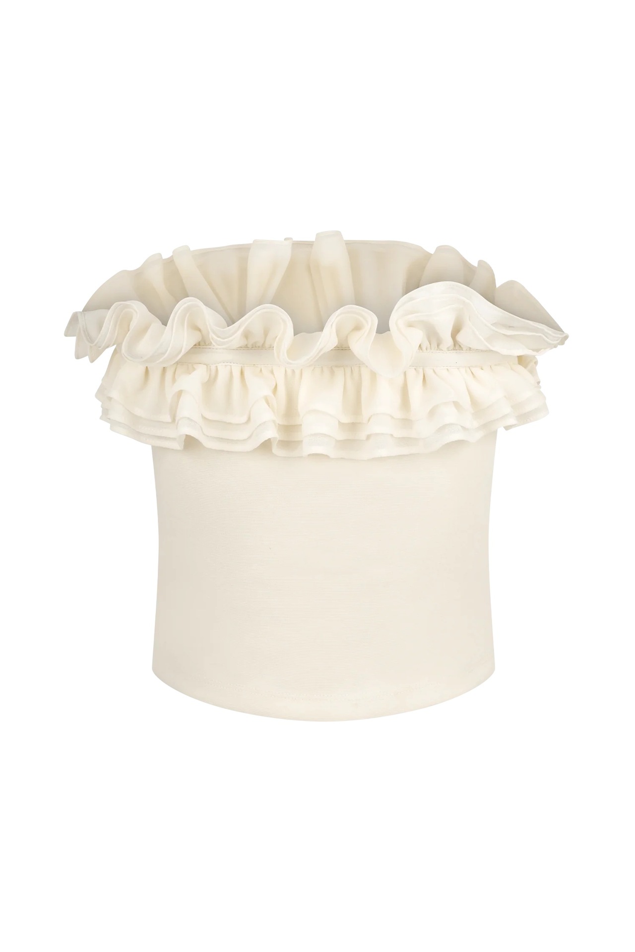 Summer Women's Ruffled Tube Top Short Skirt Suit