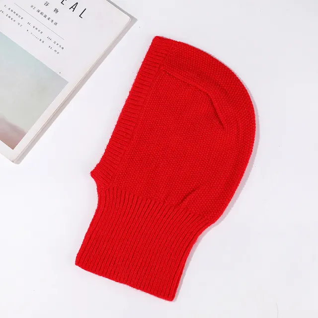 Lovers' Hat Scarf Integrated Windproof Pullover Red - Shop at LoveMi