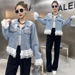 Niche Short Washed Beaded Coat Top - Picture Color-Xl - View 1