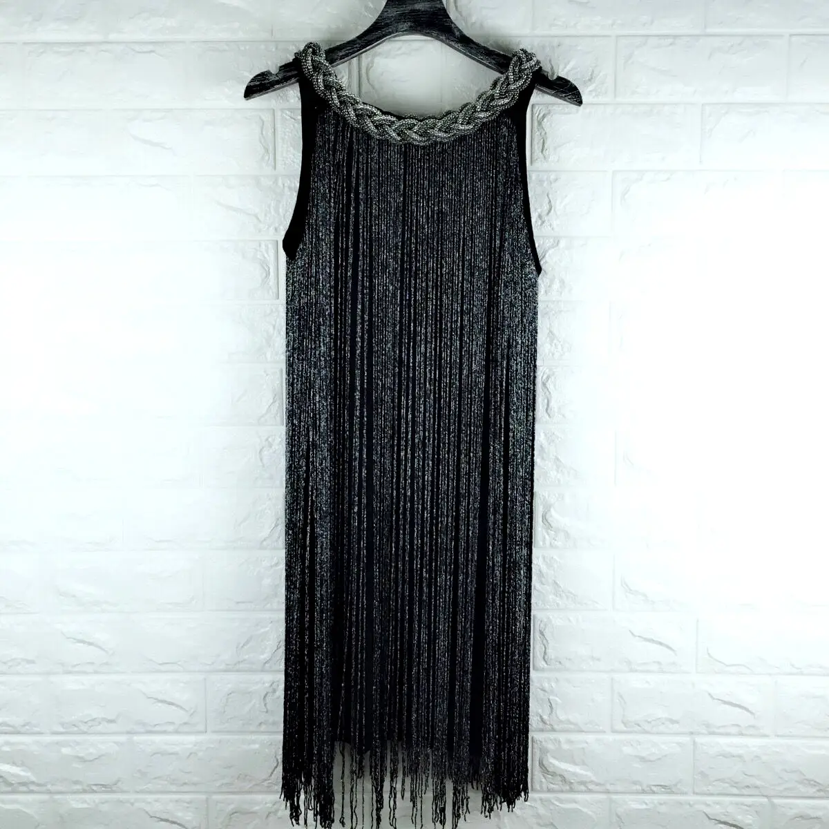 Women's Fashion Elegant Shoulder-baring Tassel Hip Skirt