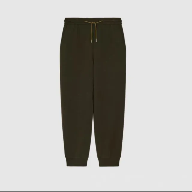 Autumn And Winter New Wool Cotton Blended Knitted Hooded Sweater Sports Suit Olive Green Trousers - Shop at LoveMi