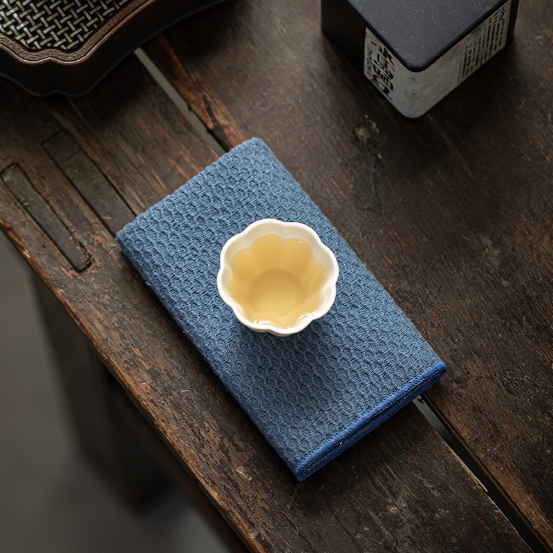 Cotton-linen Water-absorbent Towel Zen-style Tea Tray