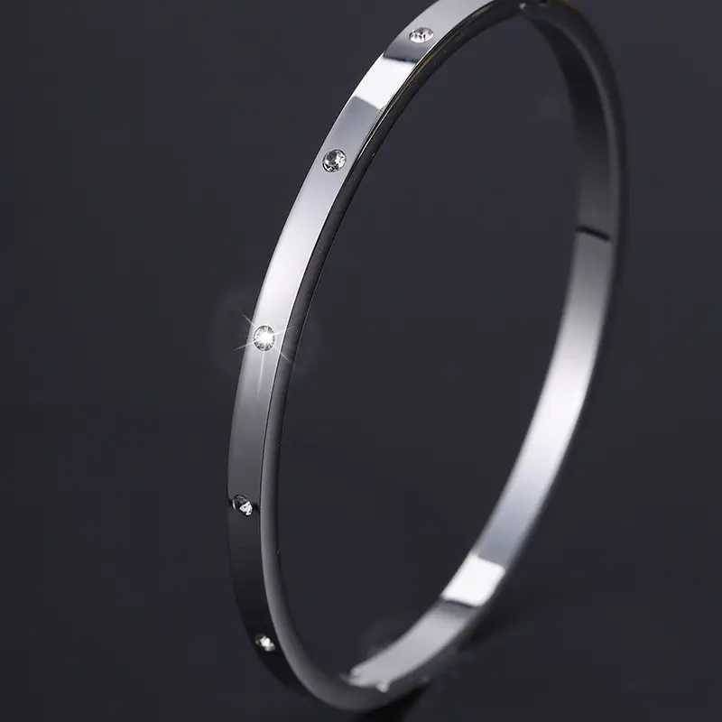 Fashion Simple Rhinestone 18k Non-fading Bracelet