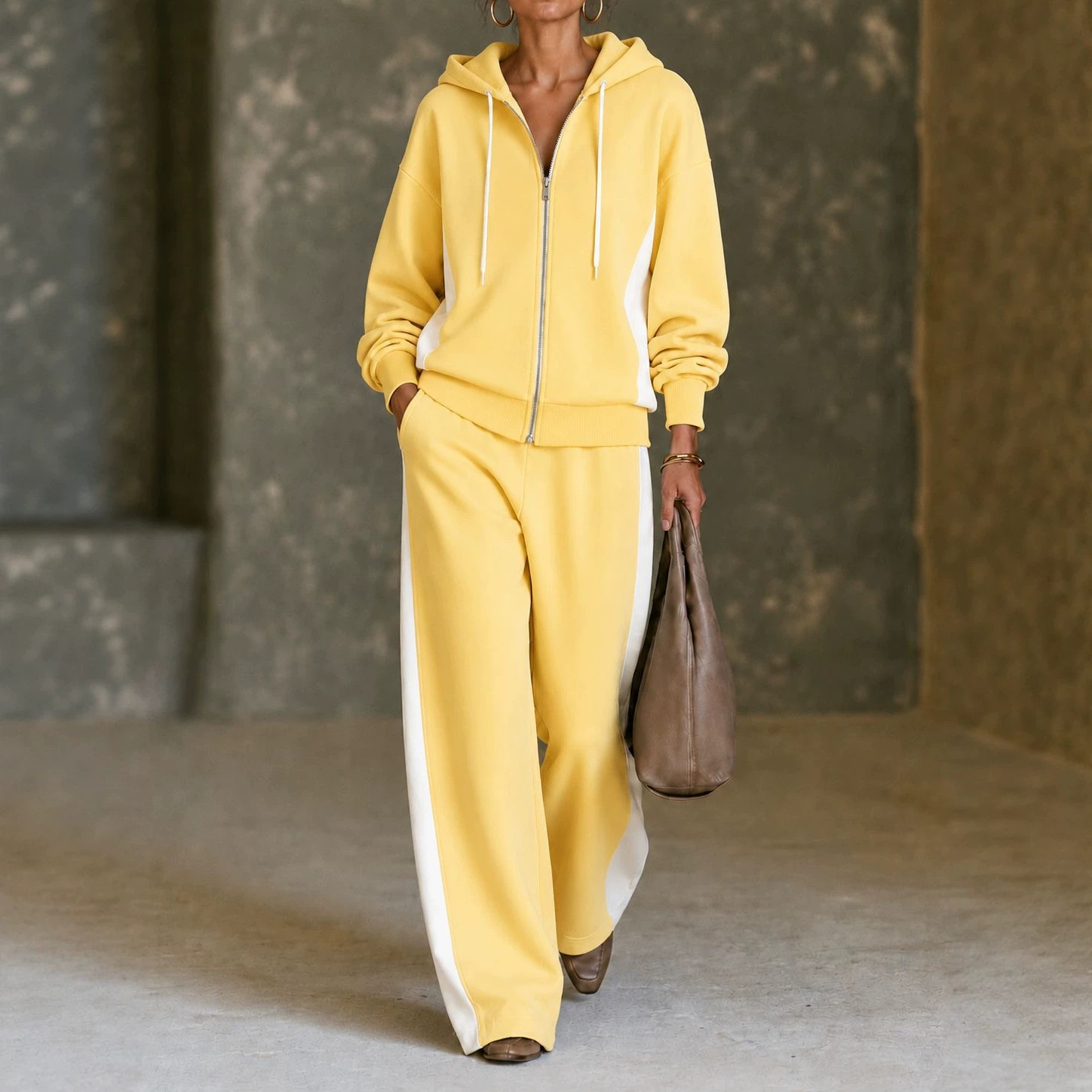 Ensemble sweat-shirt à coupe décontractée pour femme