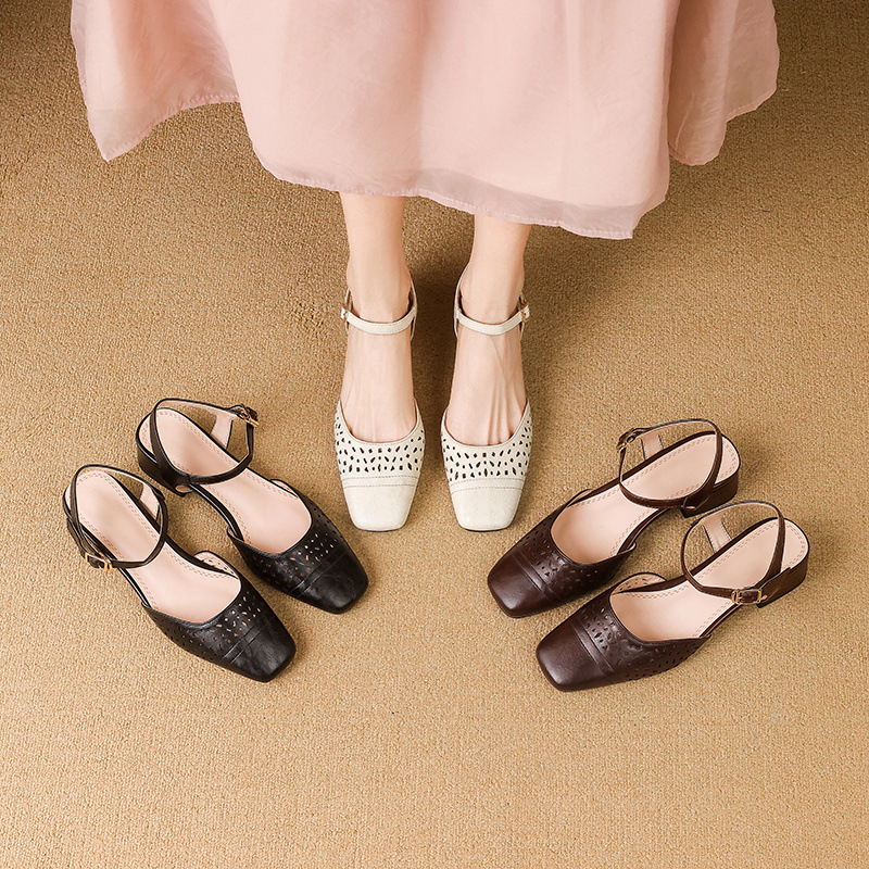 Square Toe Buckle Sandals, picture 4 of 6