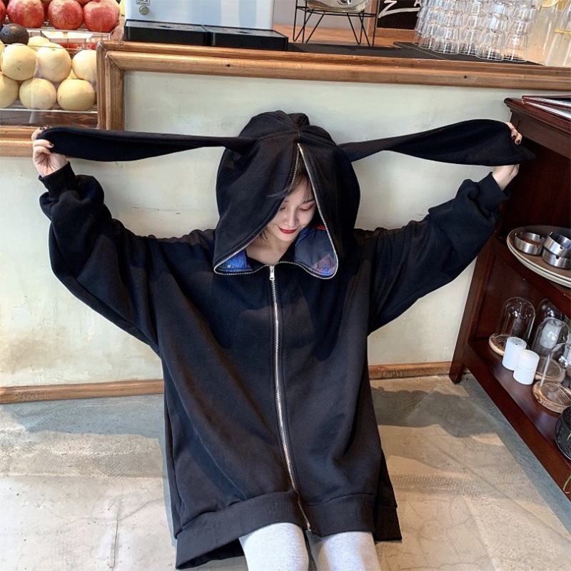 Women's Fashion Casual Loose Long Sleeve Fleece Sweatshirt