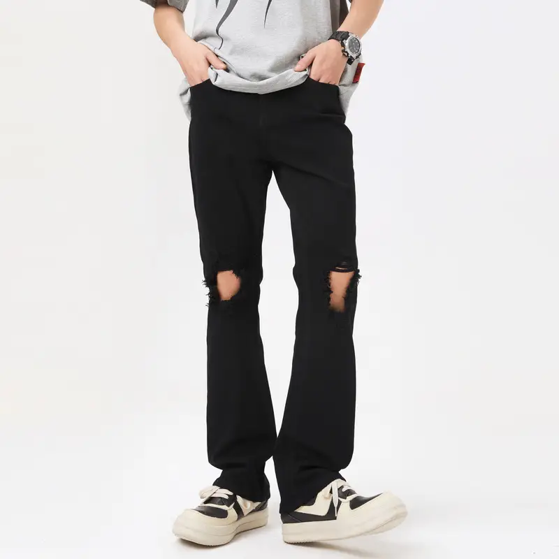 American High Street Black Ripped Jeans Men