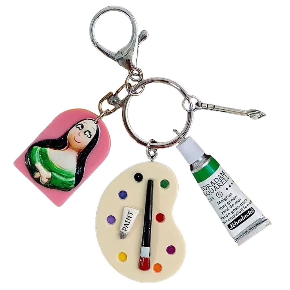 Q-version Drawing Board Paint Palette Bag Charm