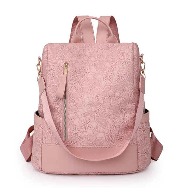 Women's Casual Backpack With Soft Texture Pink - Shop at LoveMi