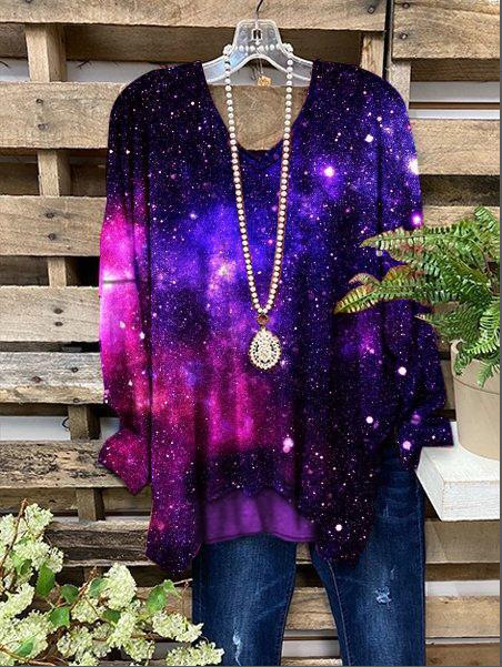 Women's Fashion Casual Digital Printing Long Sleeve 4Style - Shop at LoveMi