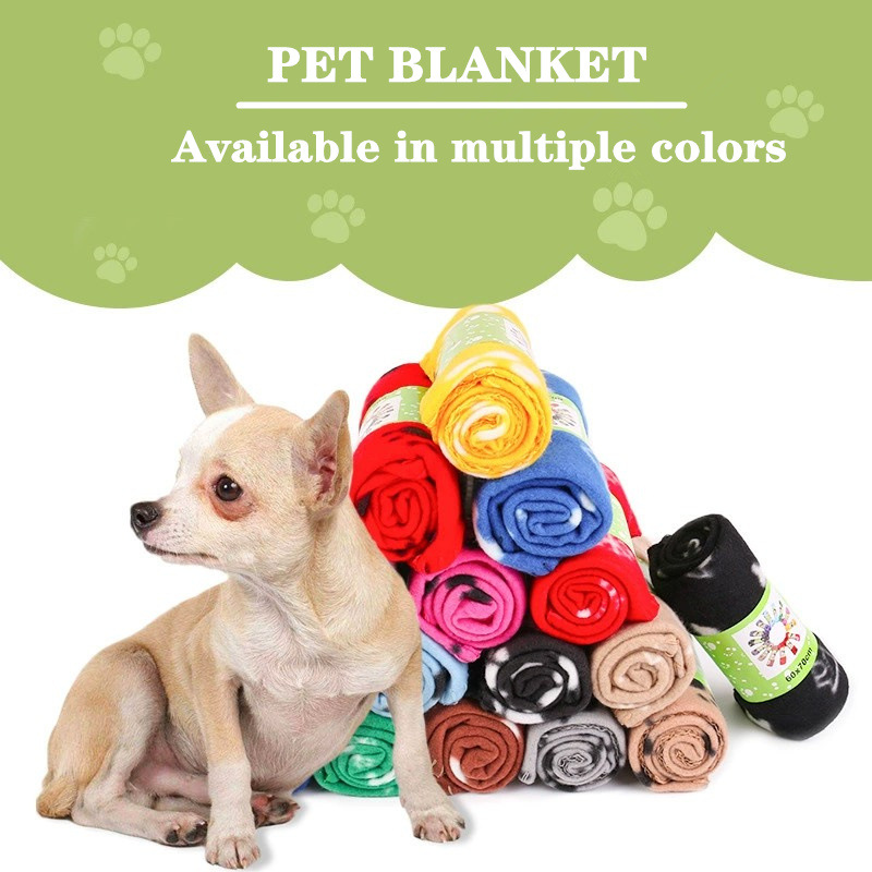 Household Fashionable Paw Print Pet Blanket