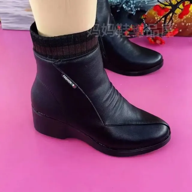 Adult Soft Leather Women's Ankle Boots Black - Shop at LoveMi