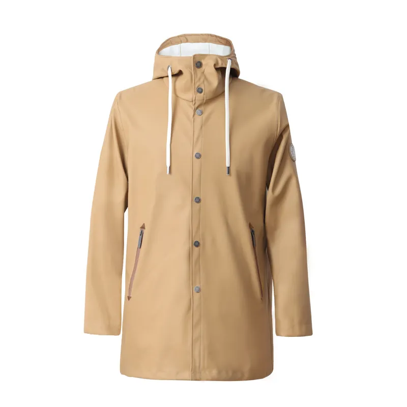 Outdoor Waterproof Wind-resistant Raincoat Coat Couple's Thickened - Khaki