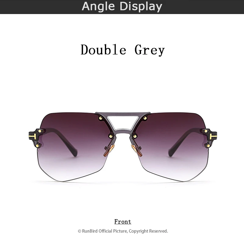 Title 3, Frameless grey black ant personality Sunglasses