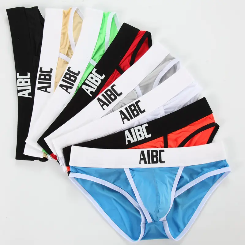 Men's Underwear Briefs Thin Low Waist Ice