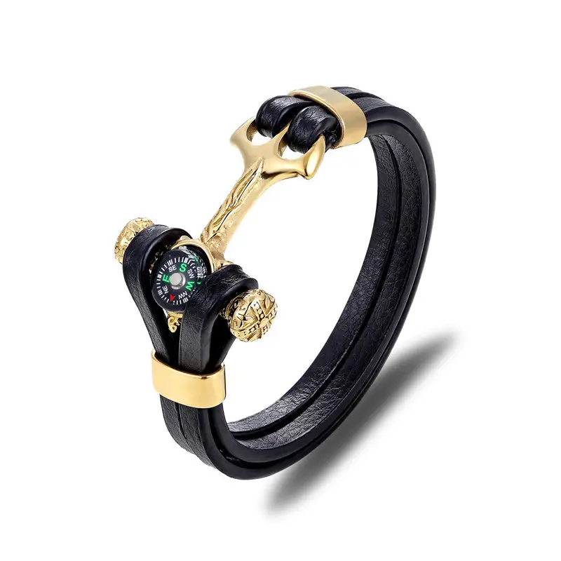 Creative Compass Outdoor Sports Fashion Mens Bracelet