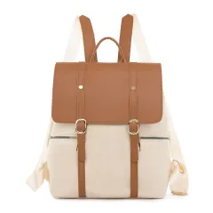 Large-capacity Business Commuter Backpack For Women - Beige - View 1