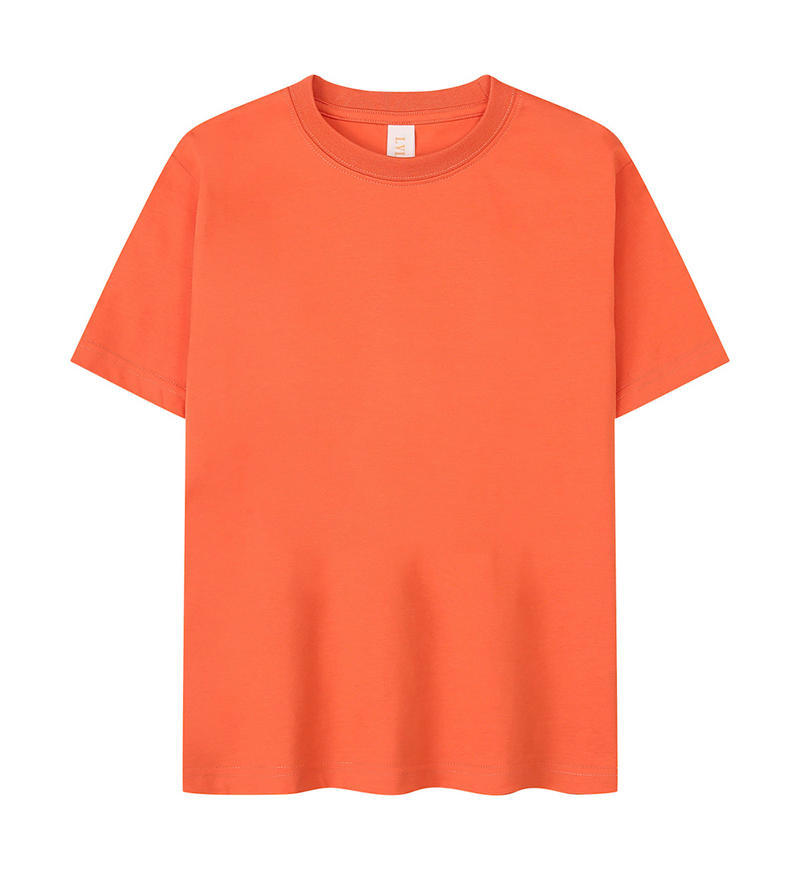 تيشيرت بأكمام قصيرة برقبة دائرية وألوان صلبة للأطفال