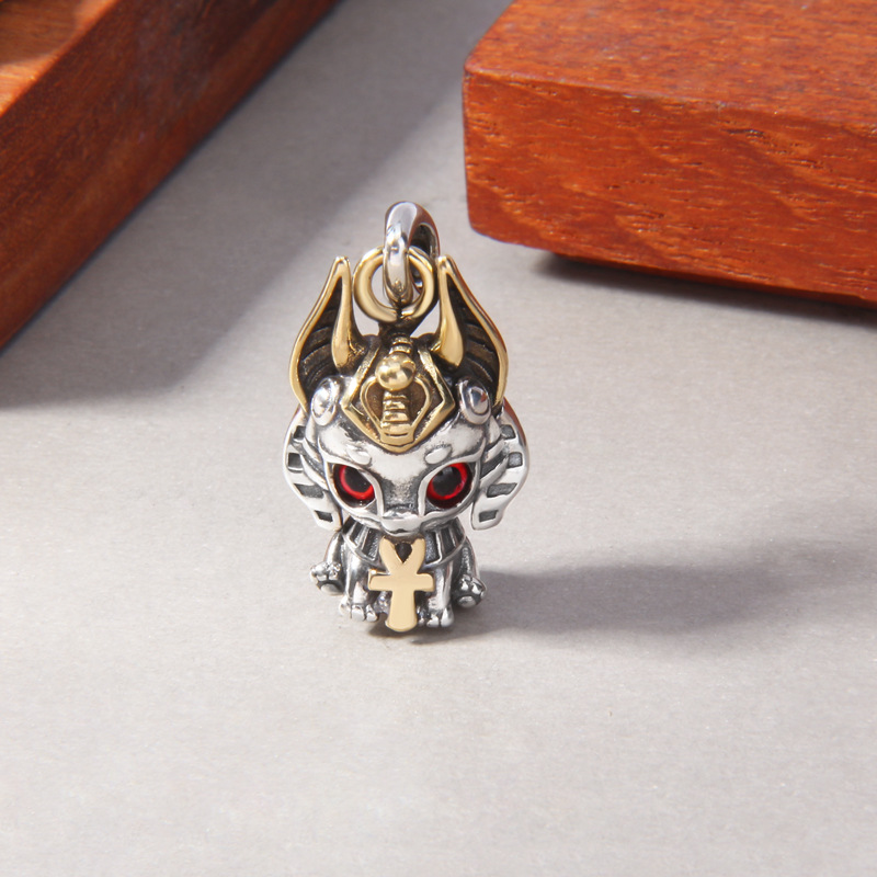 S925 Sterling Silver Egyptian Pharaoh Pendant Personality
