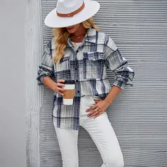 Women's Casual Shirt With A Turn-down Collar And Buttoned Placket - View 1