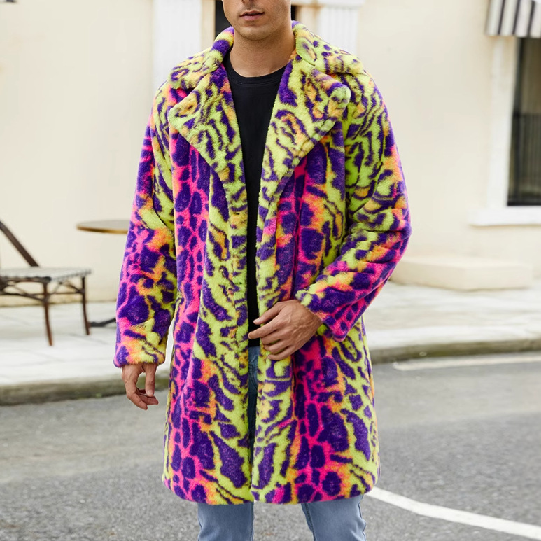 Mens Warm Plush Overcoat For Autumn And Winter
