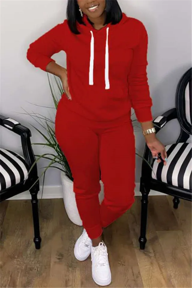 Hooded Sweater Solid Color With Fur Thickened Set Women G106Z392 - Shop at LoveMi