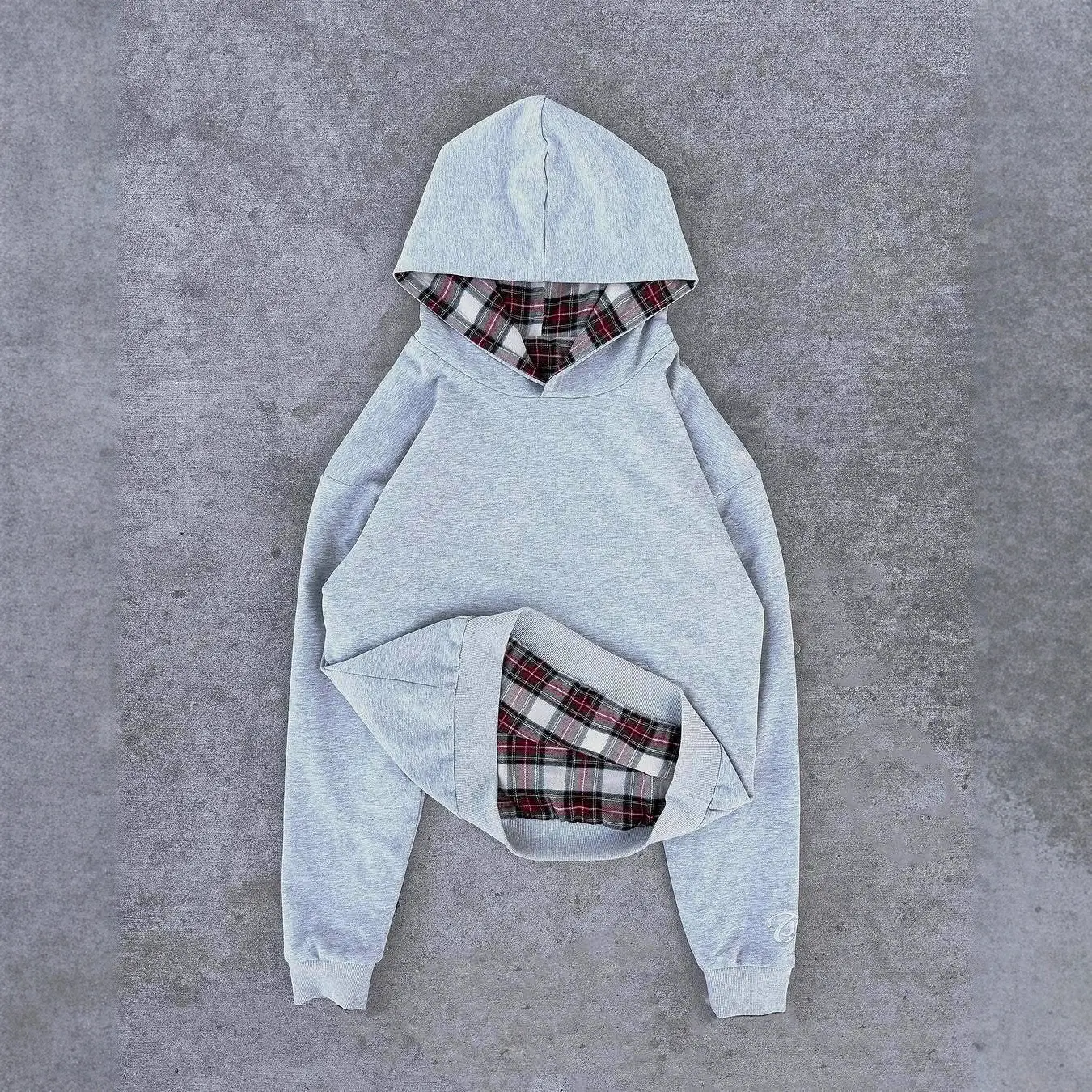 Hip Hop Double-sided Retro Plaid Casual Sweater