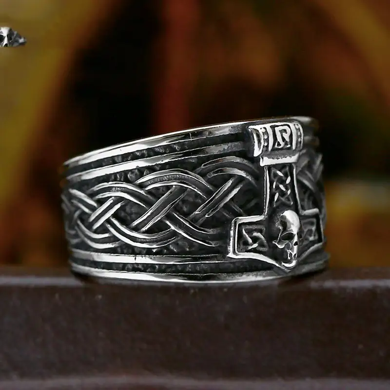 European And American Retro Viking Pirate Ship Anchor Ring