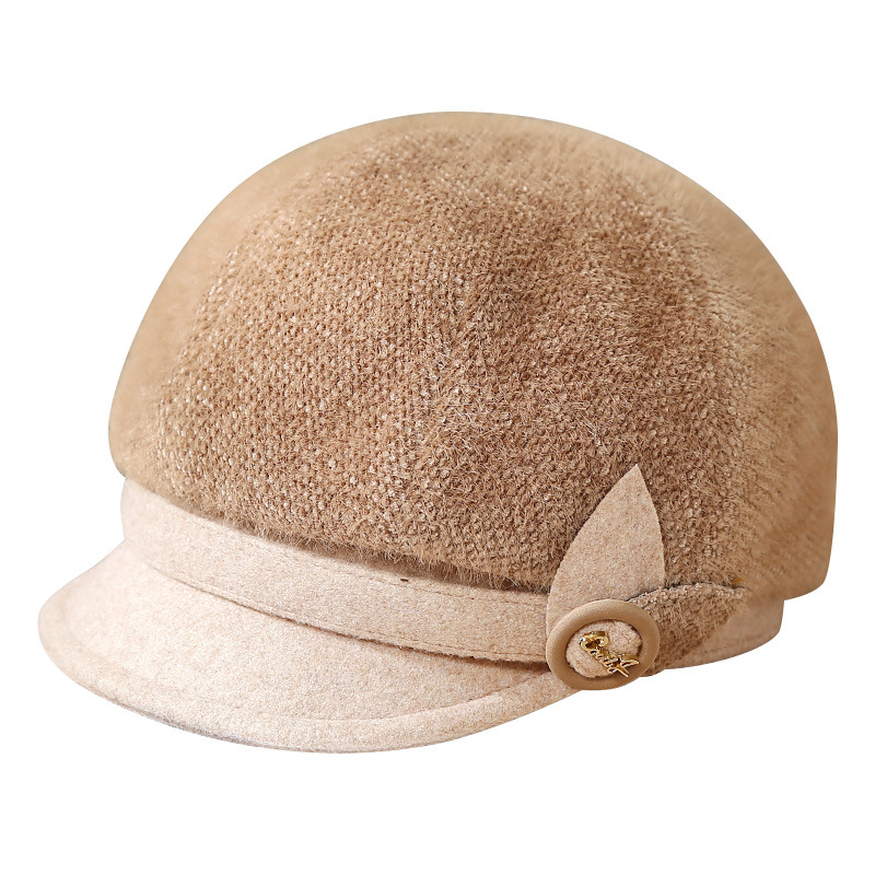 Peaked Cap Beret Women's Earflaps Thickened