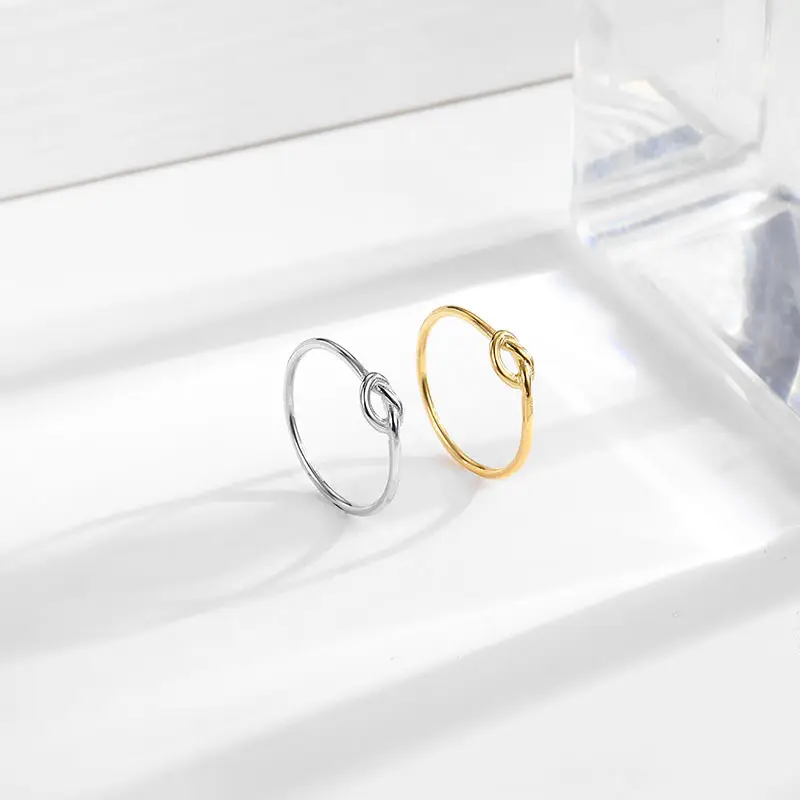Simple Bends And Hitches Titanium Steel Ring