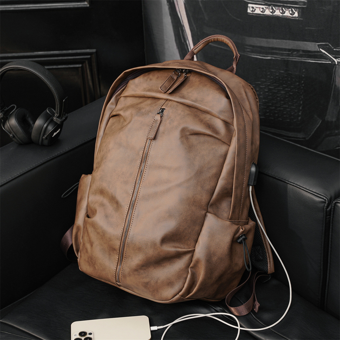 Title 3, Mens Fashion Backpack Casual Large Capacity Pe...