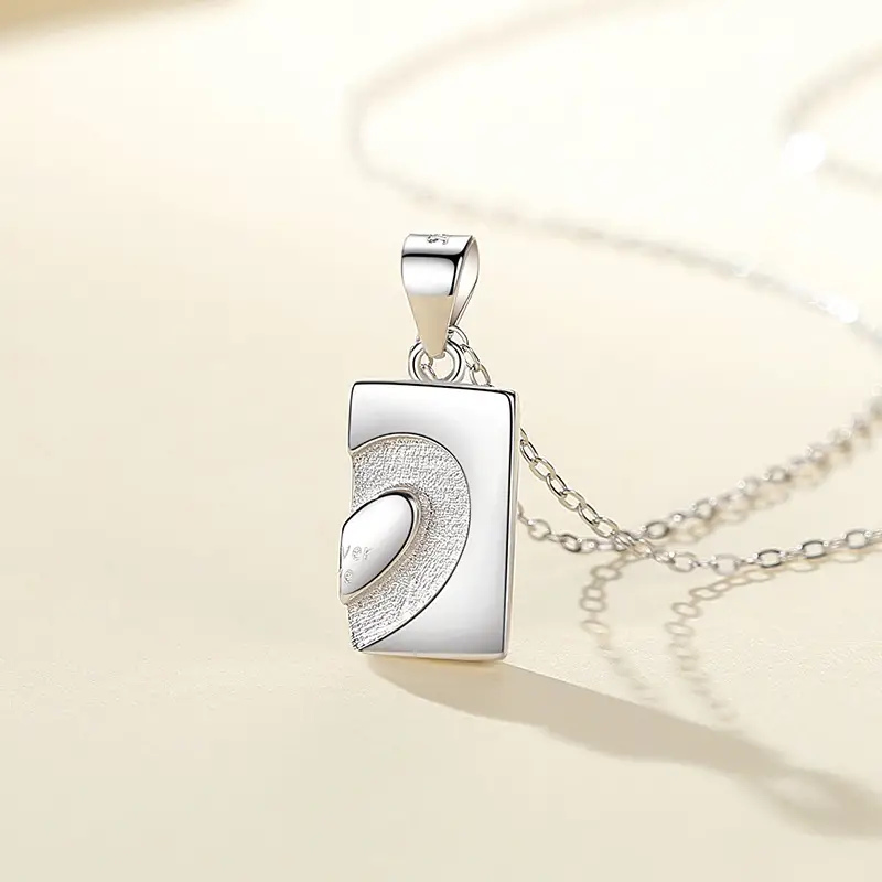 925 Sterling Silver Clavicle Chain Couple Necklace