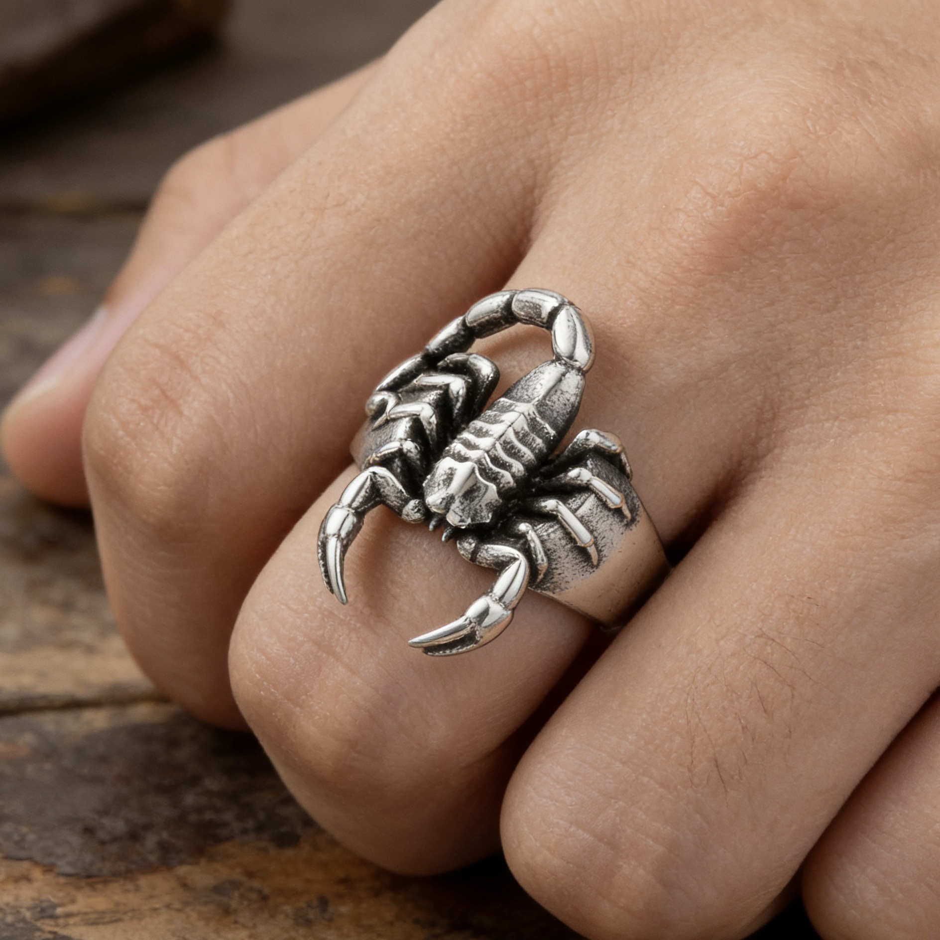 Retro Scorpion Men's Titanium Steel Ring