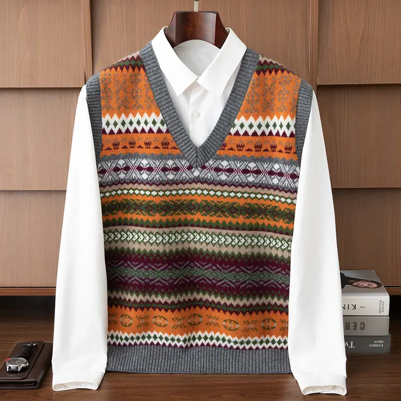 New Cashmere Vest Mens Loose-fitting Base Layer
